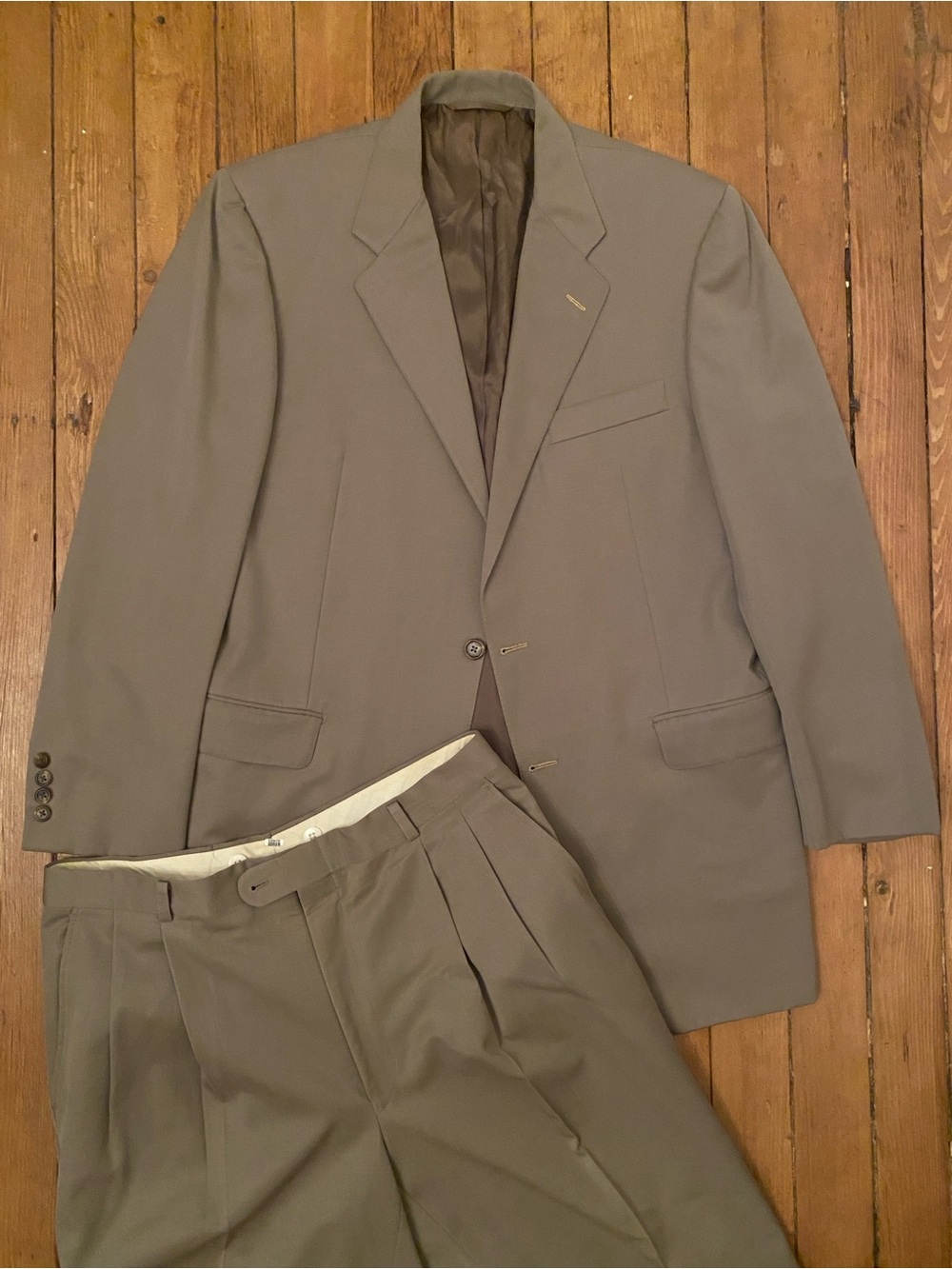 Hickey freeman Men's Two-Piece Suit in Olive Gray 41R